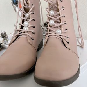 Lolly in the Sky pink boots.